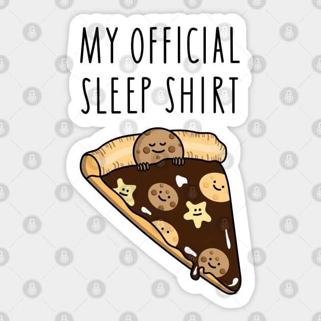 Sleep shirt pizza and cookie Sticker by spontania